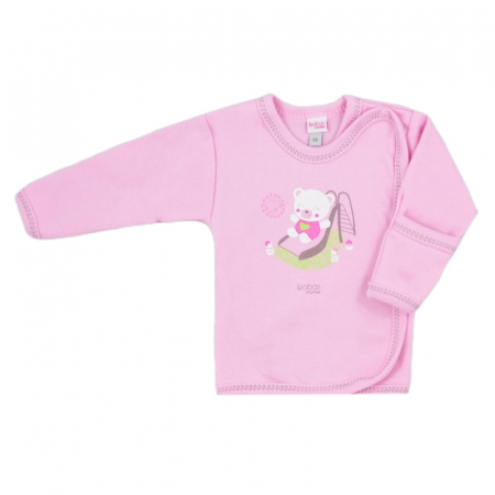 Bluze fete - Bluza cu maneca lunga pentru fete Koala Papuga 3628-R-62-cm, Roz