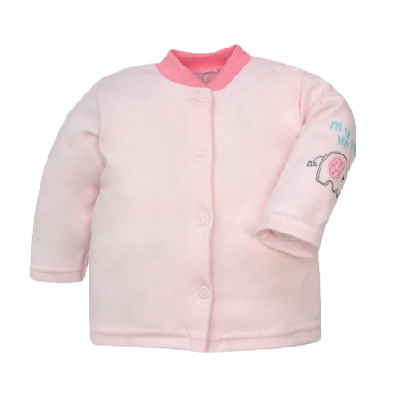Bluze fete - Bluza cu maneca lunga pentru fete Koala ZOO 2743R-80-cm, Roz