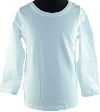 Bluze fete - Bluza cu maneca lunga pentru fete Molly Molly 09-116, Alb