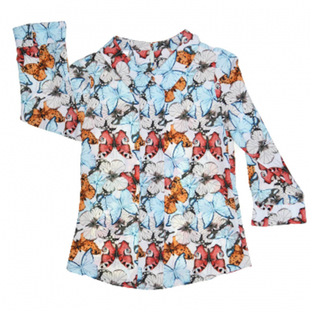 Bluze fete - Bluza eleganta cu maneca lunga pentru fete Umbo 040523M, Multicolor