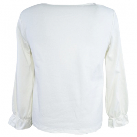 Bluza cu maneca lunga pentru fete New Collection 3821, Crem [1]