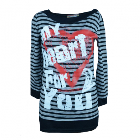 Bluze fete - Bluza cu maneca lunga pentru fete Mini Junior BLZ3-N-128, Multicolor