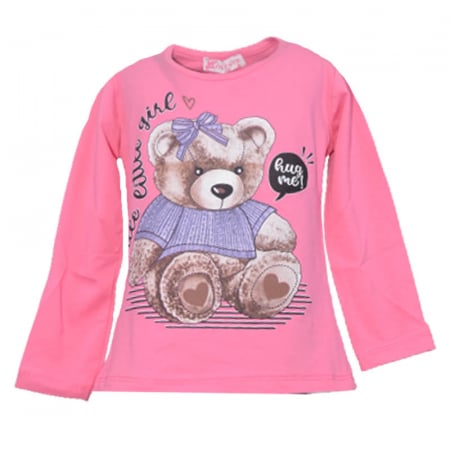 Bluze fete - Bluza cu maneca lunga pentru fete OLC SVR 180323-13, Roz