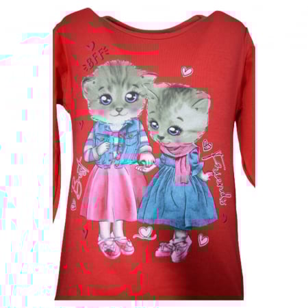 Bluza cu maneca lunga pentru fete OLC SVR 180323-11, Rosu [2]
