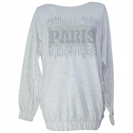 Bluze fete - Bluza cu maneca lunga pentru fete OLC SVR 230323-11, Gri