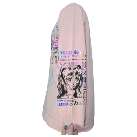 Bluza cu maneca lunga pentru fete OLC SVR 230323-10, Roz [3]