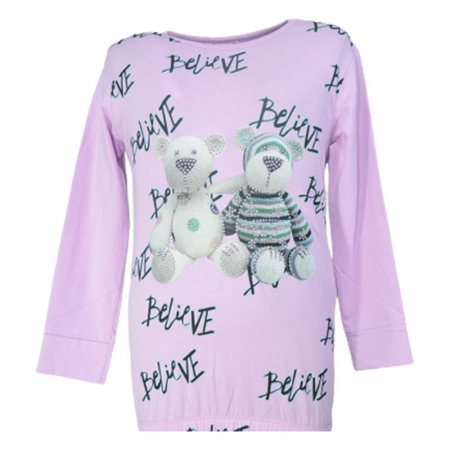 Bluze fete - Bluza cu maneca lunga pentru fete OLC SVR 230323-12, Mov