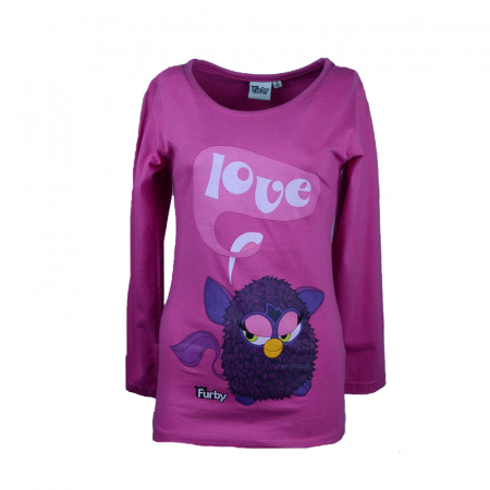 Bluze fete - Bluza cu maneca lunga pentru fete Setino Furby 960-890-116, Mov