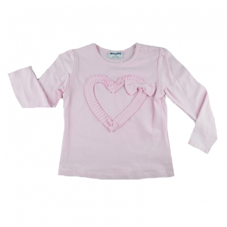 Bluze fete - Bluza cu maneca lunga pentru fete Wendee BU10300626-86, Roz