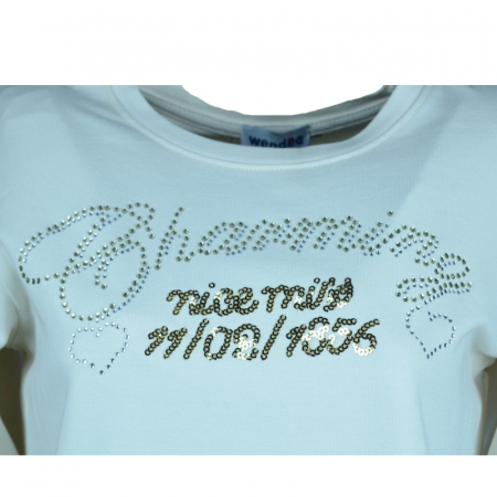 Bluza cu maneca lunga pentru fete Wendee BU10300642-2-146, Crem [1]