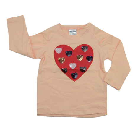 Bluze fete - Bluza cu maneca lunga pentru fete Wendee OK102997-0R-86, Coral