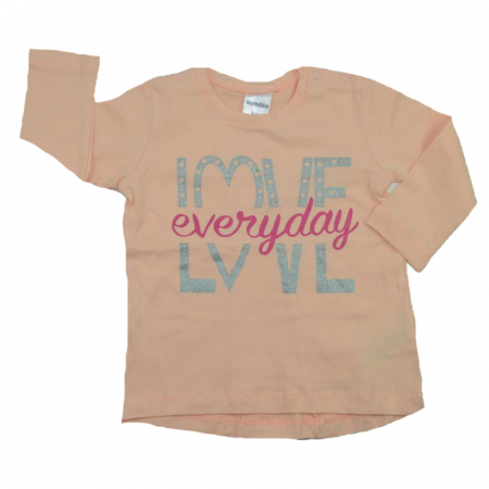 Bluze fete - Bluza cu maneca lunga pentru fete Wendee OK102998-0R-80, Coral