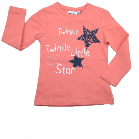 Bluze fete - Bluza cu maneca lunga pentru fete Wendee OZ102302-1C-122, Coral