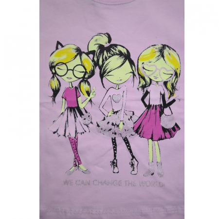 Bluza cu maneca lunga pentru fete Wendee OZMY102838-0M-80, Roz [1]