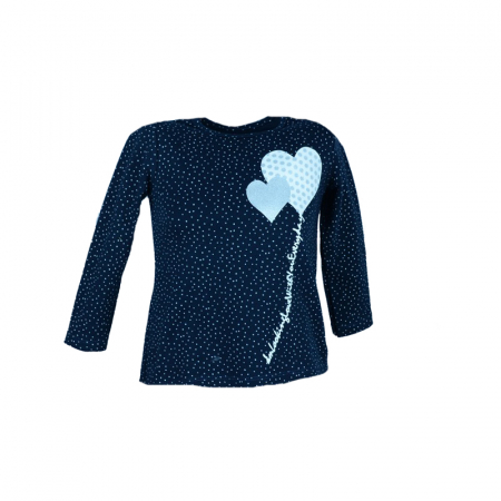 Bluze fete - Bluza cu maneca lunga pentru fete Chrisma CRSM12B-98, Bleumarin
