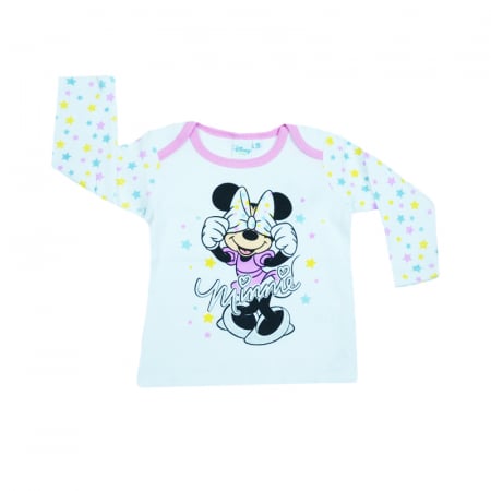 Bluze fete - Bluza cu maneca lunga pentru fete E Plus M Minnie Mouse BFD-04-86-cm, Alb
