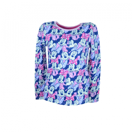 Bluze fete - Bluza cu maneca lunga pentru fete Minnie Mouse Sun City HO1182F-128, Multicolor