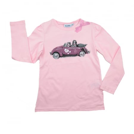 Bluze fete - Bluza cu maneca lunga pentru fete Wendee DS101132-1R-116, Roz