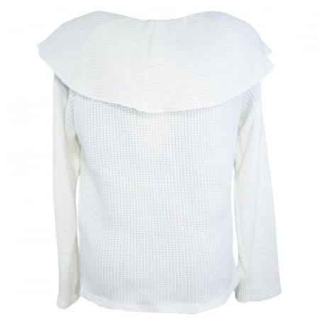 Bluza tricotata cu maneca lunga si colier pentru fete Lucky Girl 6783, Alb [1]