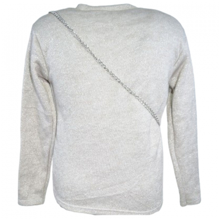 Bluza cu maneca lunga si geanta pentru fete New Collection 8833-B, Bej [1]