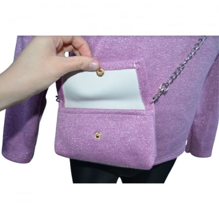 Bluza cu maneca lunga si geanta pentru fete New Collection 8833, Mov [2]