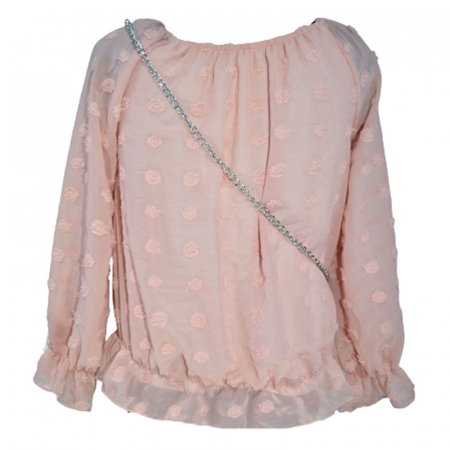 Bluza cu maneca lunga si gentuta pentru fete Lucky Girl 5743R, Roz [2]