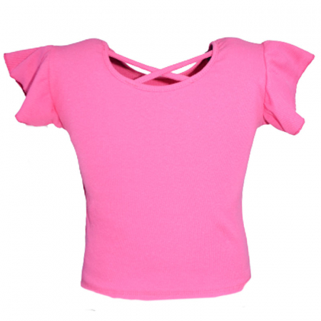 Tricou cu maneca scurta pentru fete Lucky Girl 5999R-116, Roz [1]
