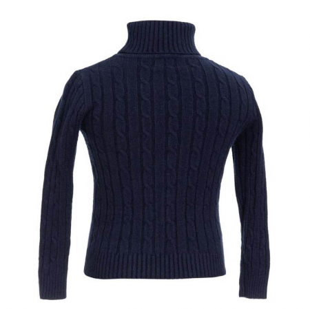 Pulover cu maneca lunga si guler inalt pentru baieti Urchin QC3111-B, Bleumarin [1]