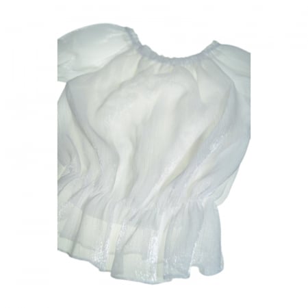 Bluza eleganta cu maneca scurta pentru fete, Mini Junior, BL7957, Alb [1]