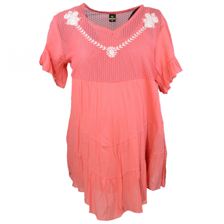 Accesorii gravide si mamici - Bluza cu maneca scurta pentru gravide New Star NWS15RO, Rosu