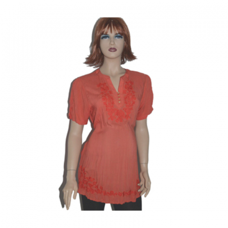 Bluza cu maneca scurta pentru gravide New Star NWS16P, Portocaliu [3]