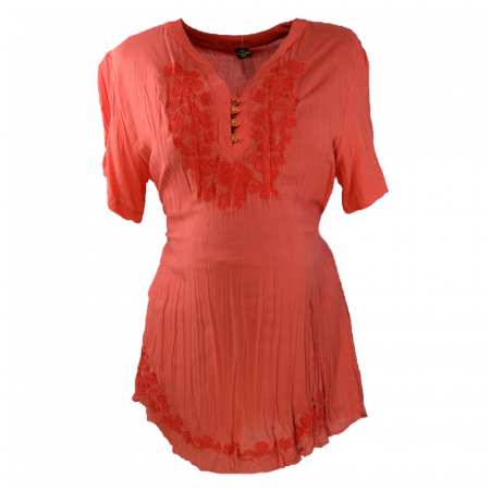 Accesorii gravide si mamici - Bluza cu maneca scurta pentru gravide New Star NWS16P, Portocaliu