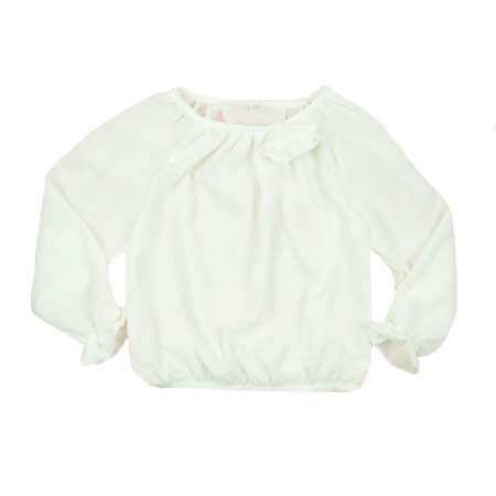 Bluze fete - Bluza eleganta cu maneca lunga pentru fete Alessia ALS7C-128, Crem
