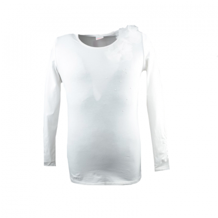 Bluze fete - Bluza eleganta cu maneca lunga pentru fete Atut 6151-128, Alb