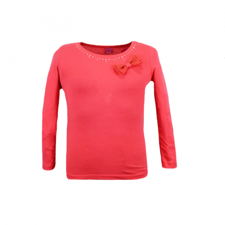 Bluze fete - Bluza eleganta cu maneca lunga pentru fete Atut 7197-104, Rosu
