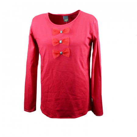 Bluze fete - Bluza eleganta cu maneca lunga pentru fete Atut 9162R1-146-cm, Rosu