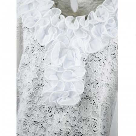 Bluza eleganta cu maneca lunga pentru fete Catherine CTR15-A-146, Alb [2]