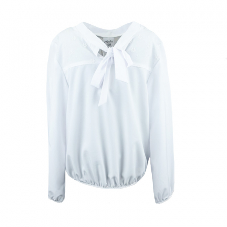 Bluze fete - Bluza eleganta cu maneca lunga pentru fete Madii MDI-4A-128, Alb
