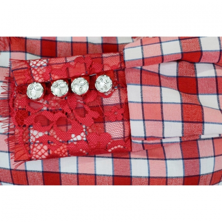 Bluza eleganta cu maneca lunga pentru fete Mariatex MTX-4-128-cm, Rosu [3]