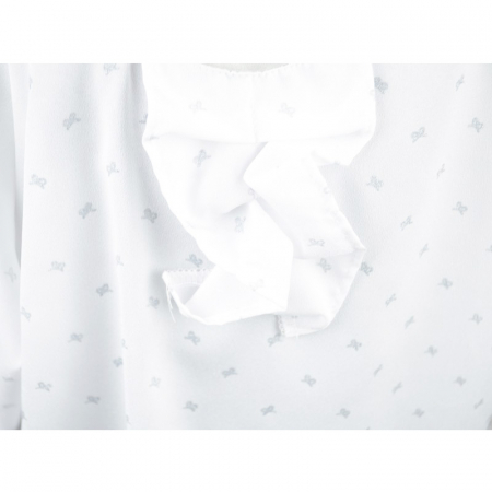 Bluza eleganta cu maneca lunga pentru fete Mini Junior IGM65-134, Alb [2]