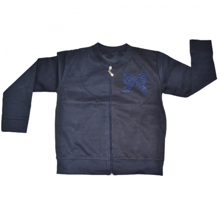 Bolero, cardigane si pulovere fete - Cardigan cu maneca lunga pentru fete OLC SVR BE1011, Bleumarin