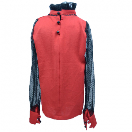 Bluza eleganta cu maneca lunga pentru fete Umbo SN-27-140-cm, Rosu [2]