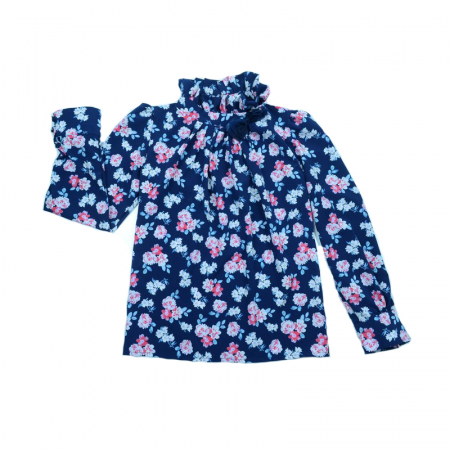 Bluze fete - Bluza eleganta cu maneca lunga pentru fete Umbo UMBF1-128, Bleumarin