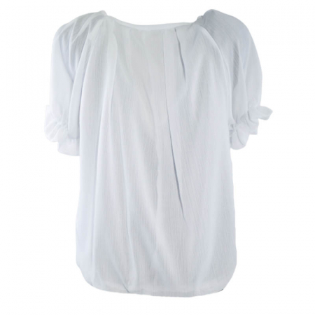 Bluza eleganta cu maneca scurta pentru fete Mini Junior 300323-1, Alb [1]