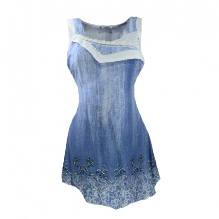 Bluze si tricouri gravide - Bluza fara maneci pentru gravide Moda Flash BMMDF1A, Albastru