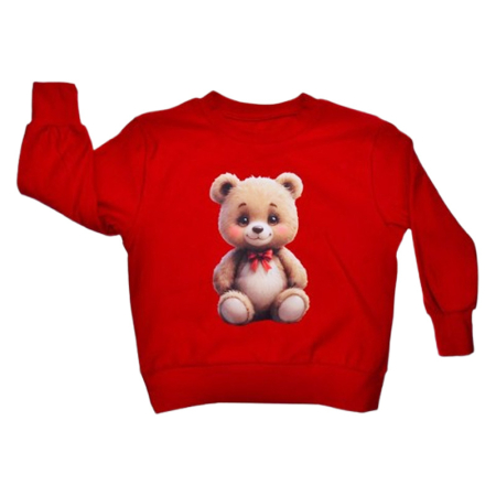 Îmbrăcăminte fete - Bluza flausata, pentru fete, Mini Junior 3010R2-110, Rosu