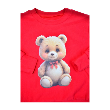 Bluza flausata, pentru fete, Mini Junior 3010R2-110, Rosu [1]
