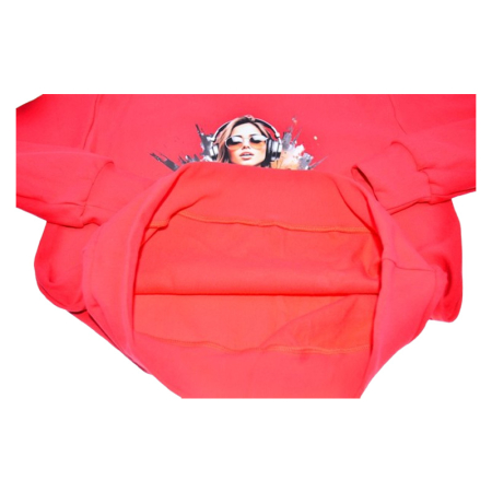 Bluza flausata, pentru fete, Mini Junior 3010R4-140, Rosu [1]