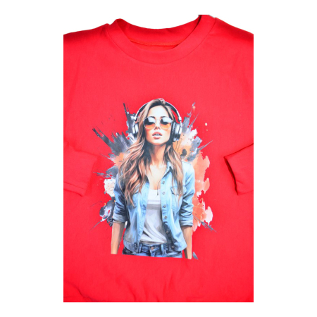 Bluza flausata, pentru fete, Mini Junior 3010R4-140, Rosu [2]