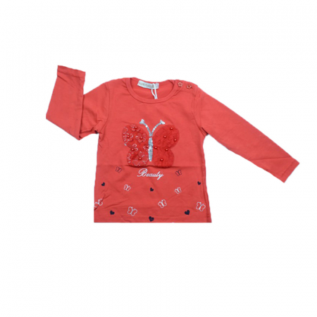 Bluze fete - Bluza cu maneca lunga pentru fete Happy House WB-2525R2-110, Rosu